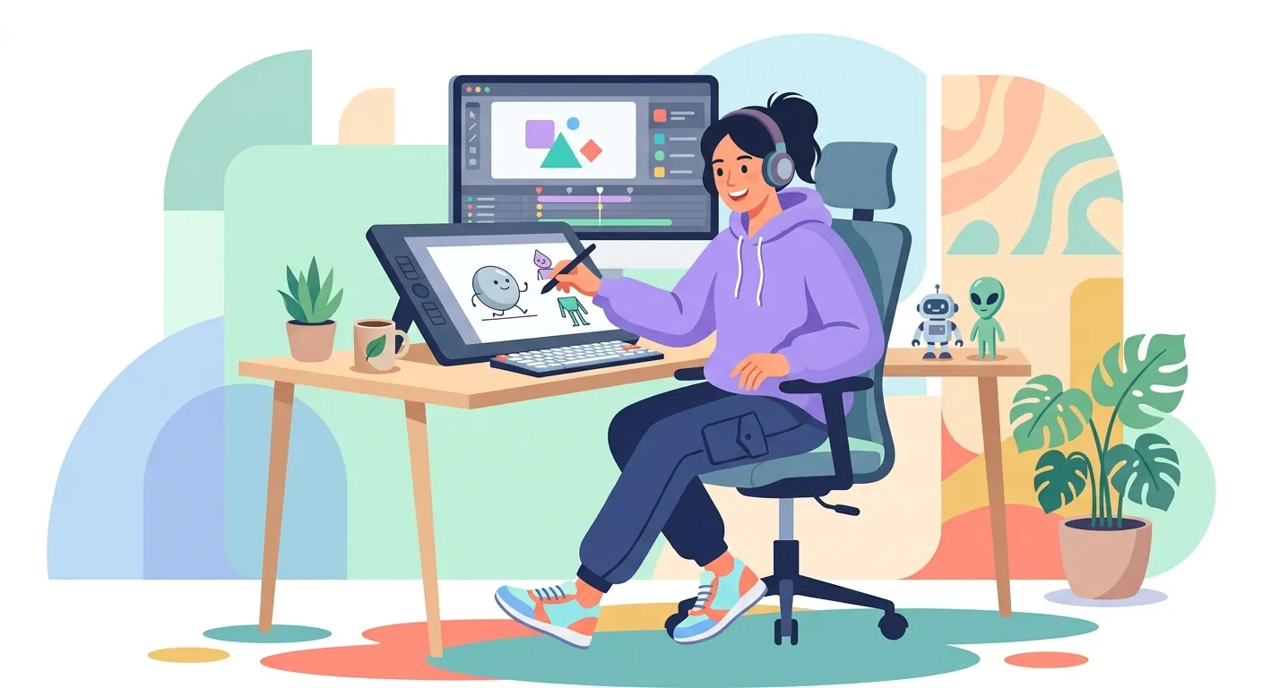 Ilustrasi perkuliahan jurusan Animasi
