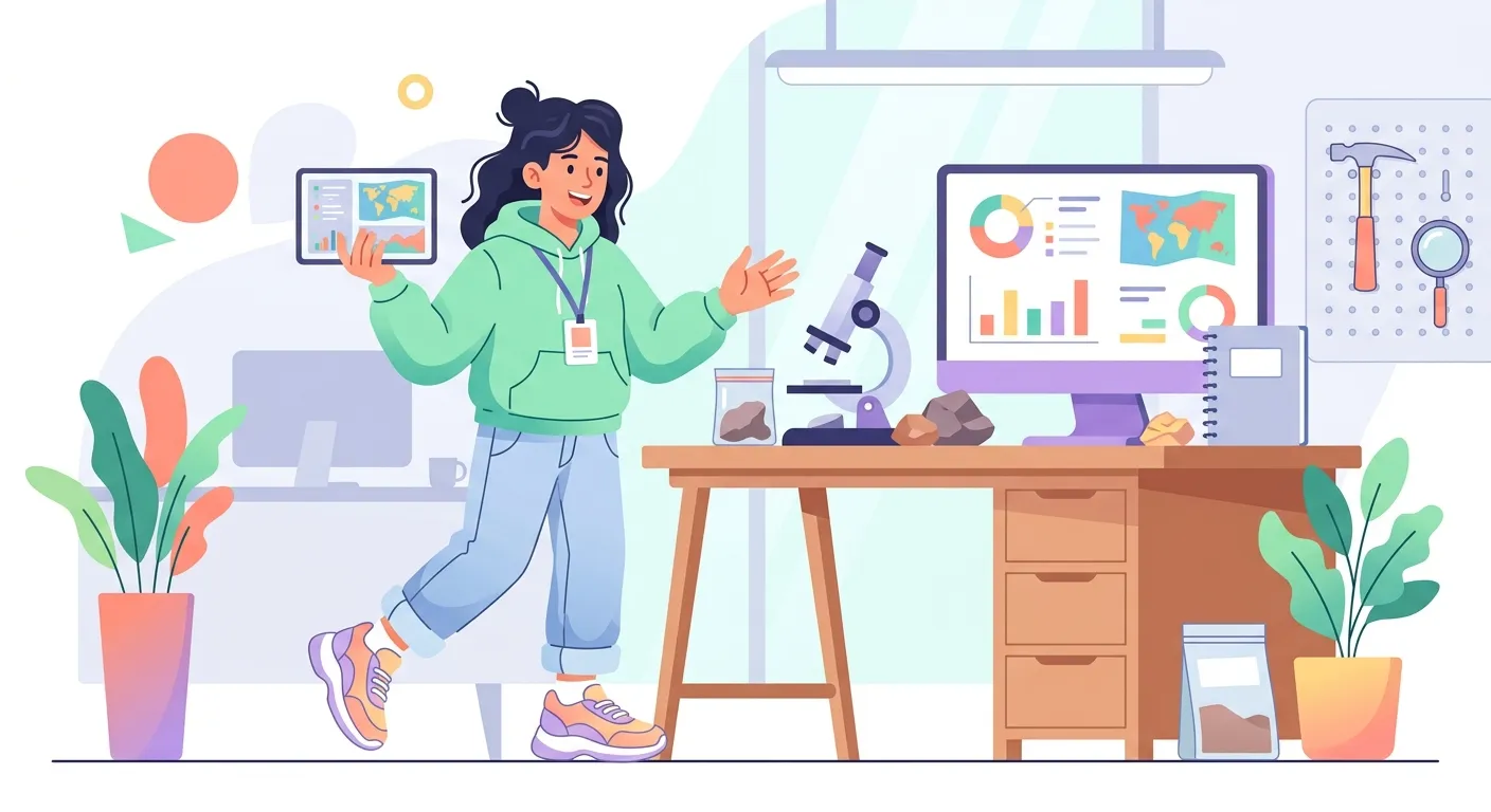 Ilustrasi perkuliahan jurusan Teknik Geologi